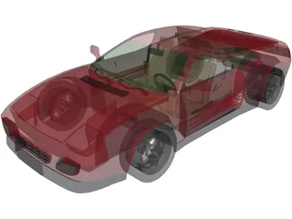 Ferrari 348 TB (1989) 3D Model preview