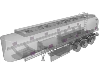 Trailer Tank 3D Model preview