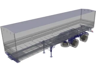 Renault Magnum Semi Trailer 3D Model preview