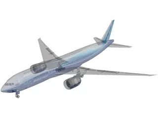 Boeing 777-200 3D Model preview