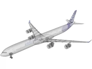 Airbus A340-600 Airliner 3D Model preview
