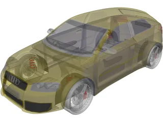 Audi A3 (2004) 3D Model preview