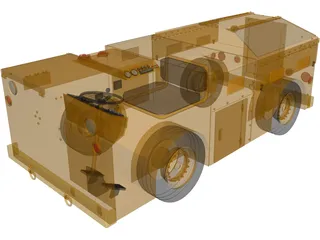 US Navy NAS Deck Service Tractor 3D Model preview