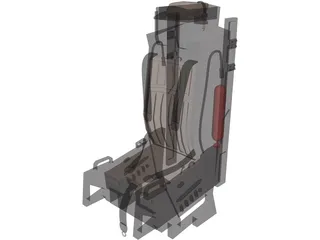 F-15 Seat 3D Model preview