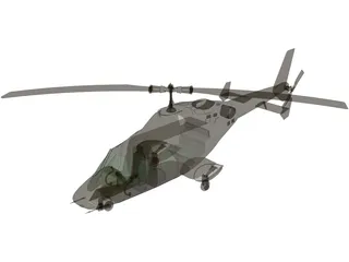 Bell 222 3D Model preview