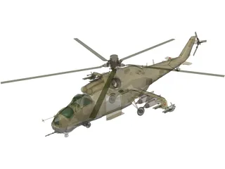 Mil Mi-24 Hind D 3D Model preview