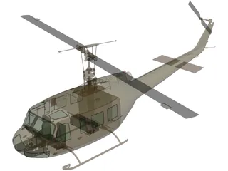 Bell UH-1H Iroquois 3D Model preview