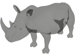 Rhinoceros 3D Model preview