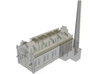 Train Repair Station 3D Model preview