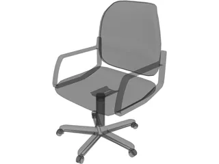 Chair Typist 3D Model preview