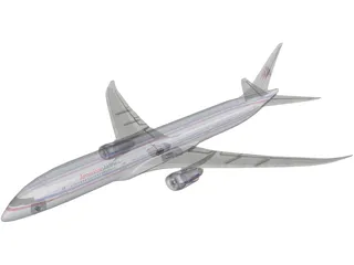 Boeing 787 American Airlines 3D Model preview