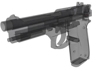 Beretta M9FS 3D Model preview