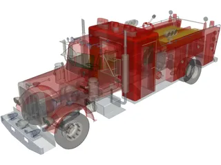 Peterbilt Firefight 3D Model preview