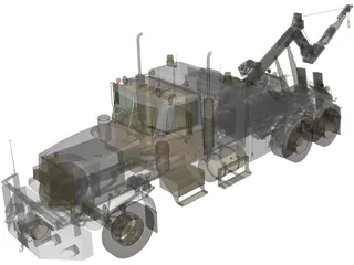 Wreck Recovery Truck 3D Model preview
