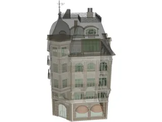 Bank Victorian 3D Model preview