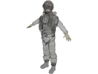 Fighter Pilot 3D Model preview