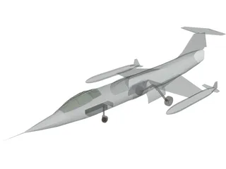 Lockheed F-104 Starfighter 3D Model preview