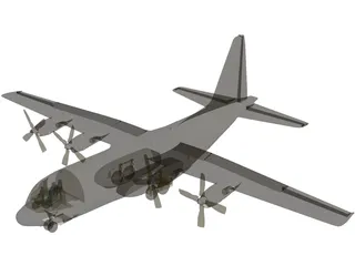 Lockheed C-130 Hercules 3D Model preview