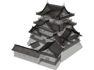 Castle Hikone 3D Model preview