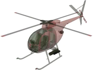 Hughes OH-6A Cayuse 3D Model preview