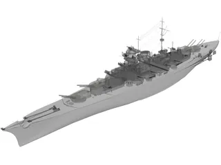 Battleship Bismarck 3D Model preview