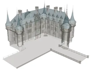 Chateaux Azay Le Rideau 3D Model preview