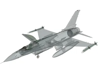 F-16C 3D Model preview