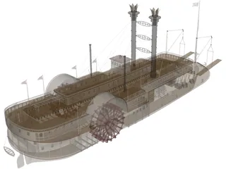 Mississippi Queen 3D Model preview