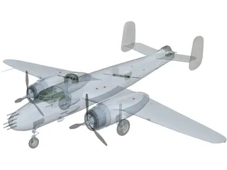 North American B-25J Mitchell 3D Model preview