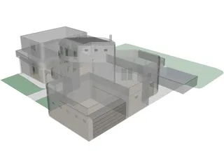 House One And Half Story 3D Model preview