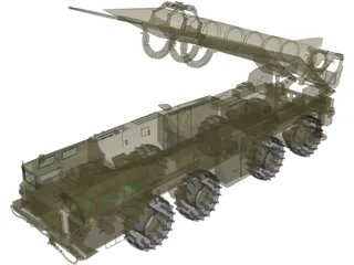 Scud B Missile Launcher 3D Model preview