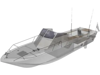 Fishing Boat Wahoo 3D Model preview
