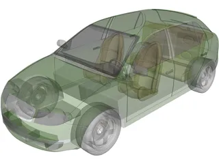 Skoda Fabia 3D Model preview
