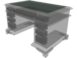 Desk English Writting 3D Model preview
