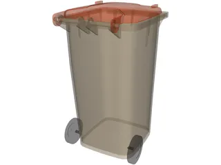 Garbage Can 3D Model preview