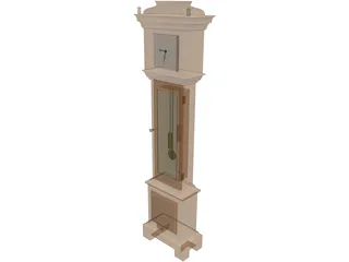 Clock Grandfather 3D Model preview