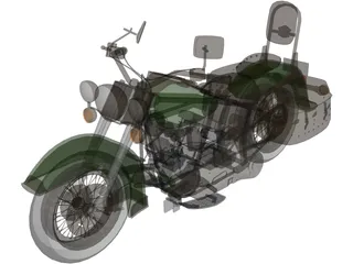 Harley-Davidson FLSTC Heritage Softail Classic 3D Model preview