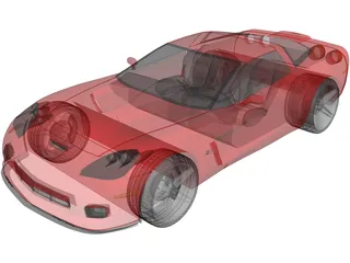 Chevrolet Corvette Z06 (2007) 3D Model preview