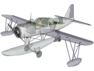Vought OS2U Kingfisher 3D Model preview