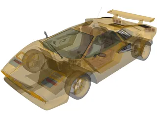 Lamborghini Countach (1978) 3D Model preview
