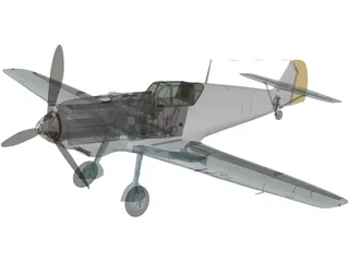 Messerschmitt BF-109E Emil 3D Model preview