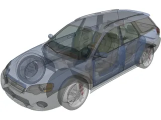 Subaru Outback Wagon (2005) 3D Model preview