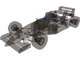 F1 Tyrrell Yamaha (1994) 3D Model preview