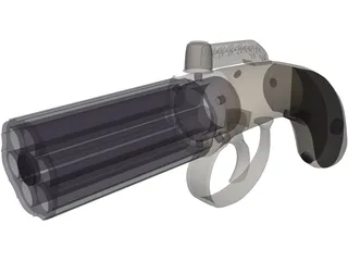 Pepperbox 45 3D Model preview