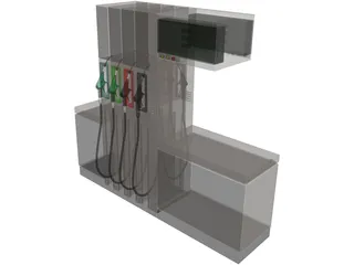Petrol Pump 3D Model preview