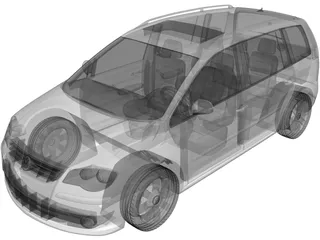 Volkswagen Touran (2007) 3D Model preview