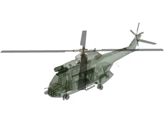 Aerospatiale SA 330 Puma 3D Model preview