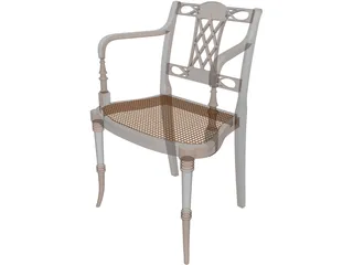 Chair Sheraton Elbow 3D Model preview