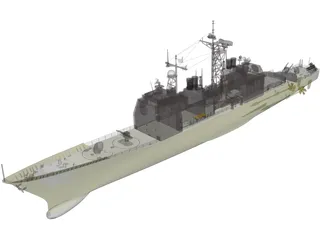 Valley Forge Ticonderoga Class 3D Model preview