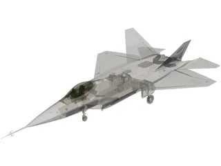 YF-22 Lightning 3D Model preview